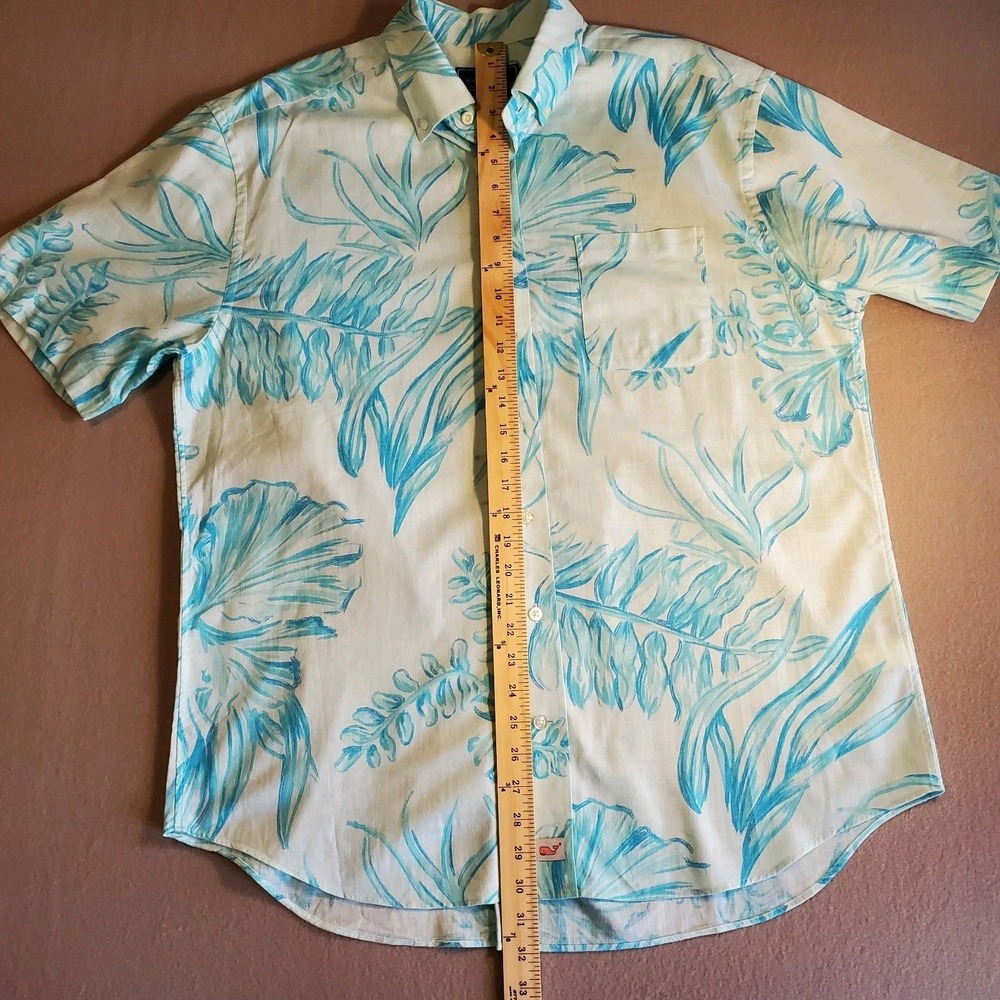 Vineyard Vines Murray Shirt Men's Large Classic Fit Blue Tropical Button down - Picture 6 of 10